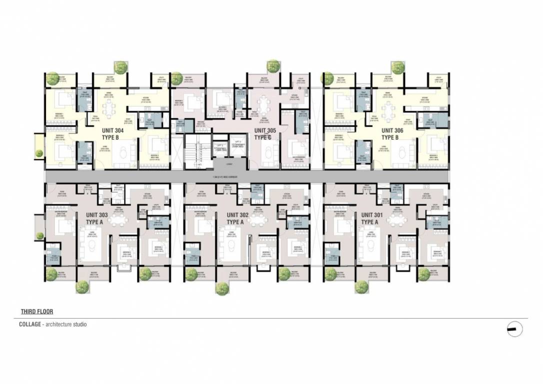  jahnavi brindavan Jahnavi Brindavan Cluster Plan for 3rd Floor