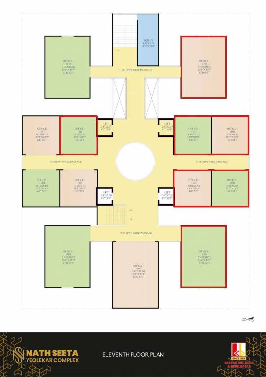  nathseeta yeolekar complex Nathseeta Yeolekar Complex Cluster Plan for 11th Floor