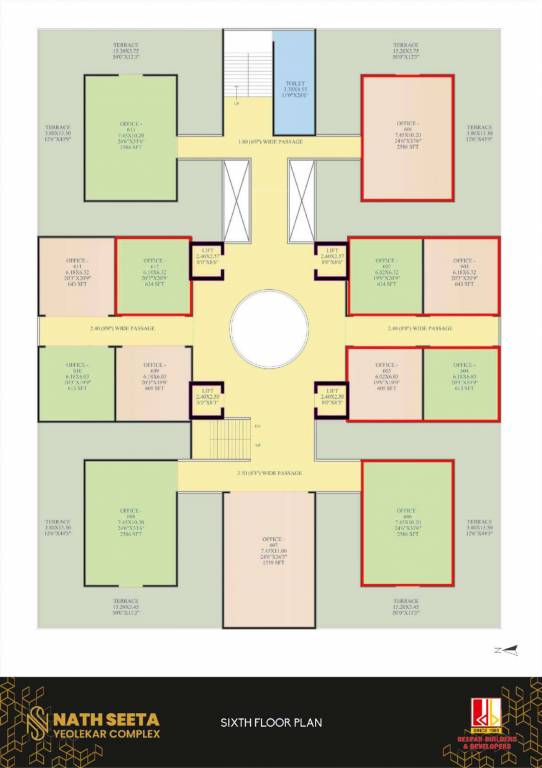  nathseeta yeolekar complex Nathseeta Yeolekar Complex Cluster Plan for 6th Floor