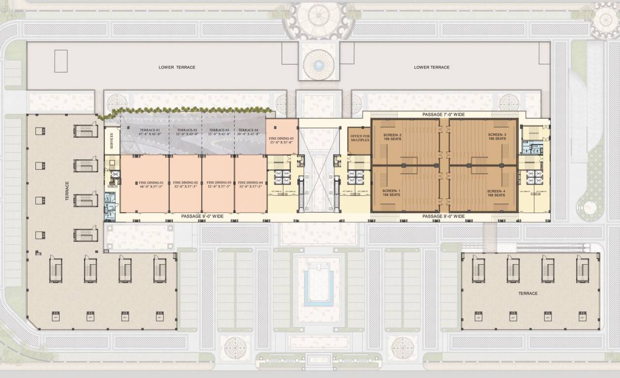  downtown mohali Block A,B,C,D,E,F,G Cluster Plan For 7th Floor