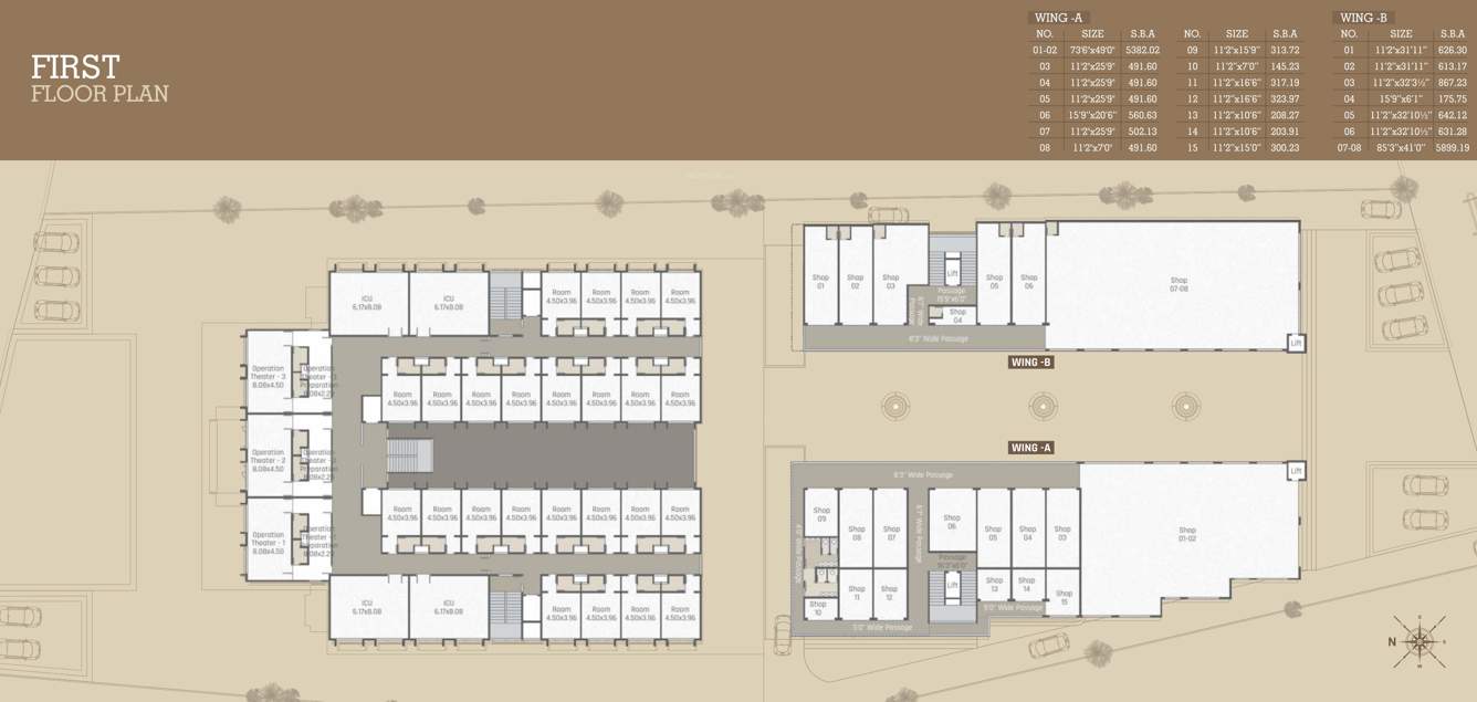  siddharth annexe 4 Tower A, B Cluster Plan For 1st Floor