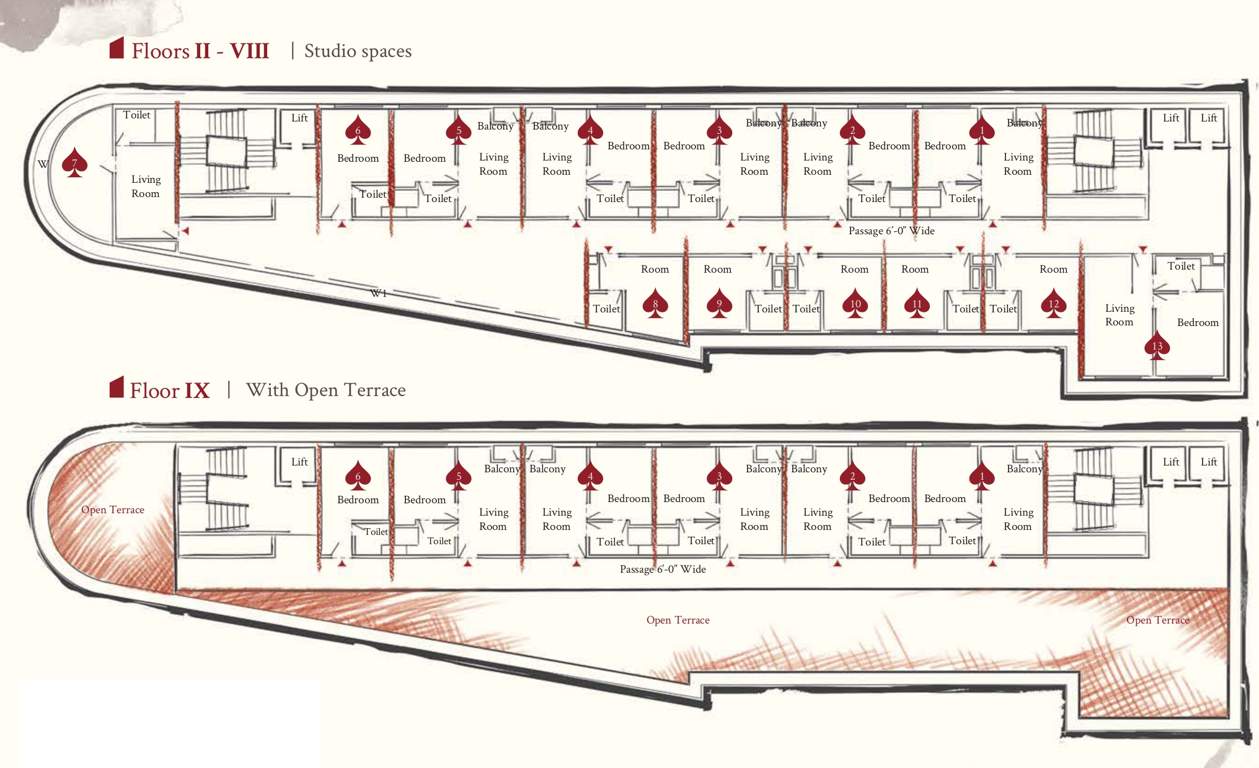  one place the fateh Building I Cluster Plan from 2nd to 9th Floor