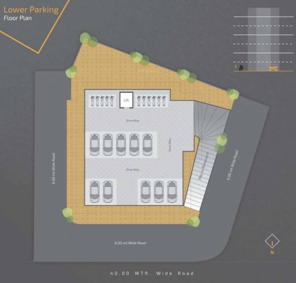 Office Lower Parking Cluster Plan sahyog-elina Office Lower Parking Cluster Plan