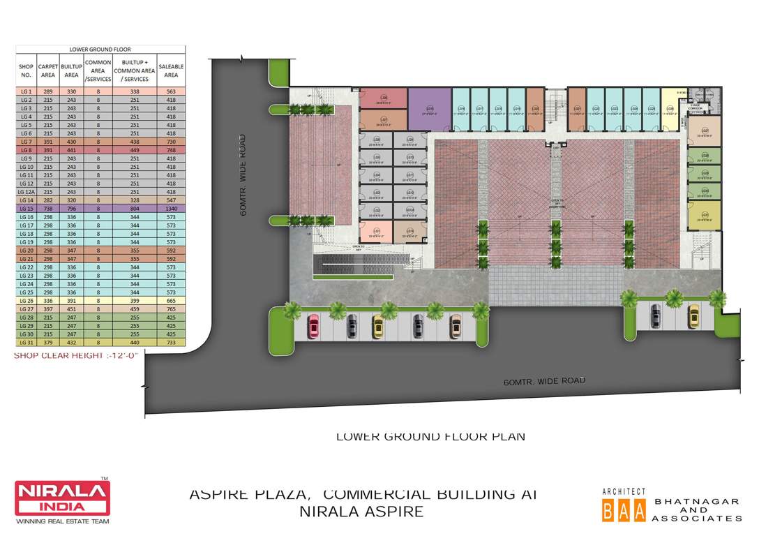 aspire plaza Aspire Plaza Cluster Plan for Lower ground Floor