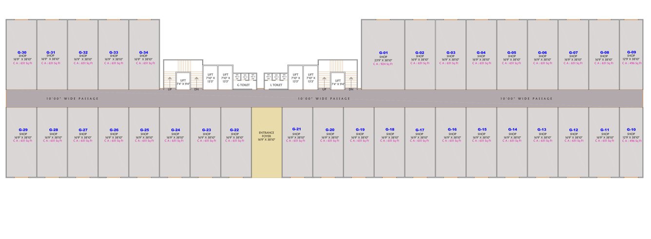  raj textile world Raj Textile World Cluster Plan for ground Floor
