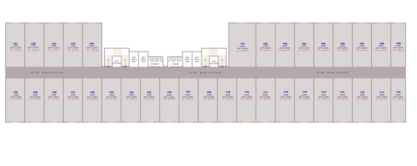  raj textile world Raj Textile World Cluster Plan from 1st to 7th Floor