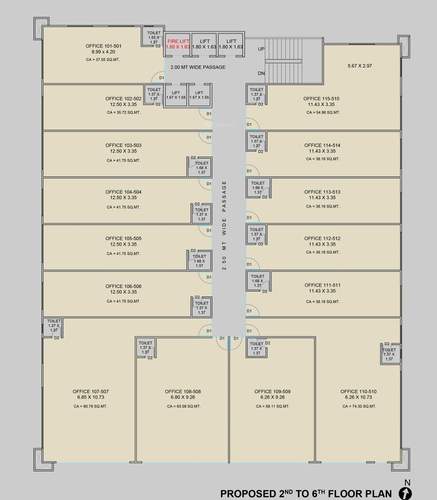  canal-point Canal Point Cluster Plan from 2nd to 6th Floor