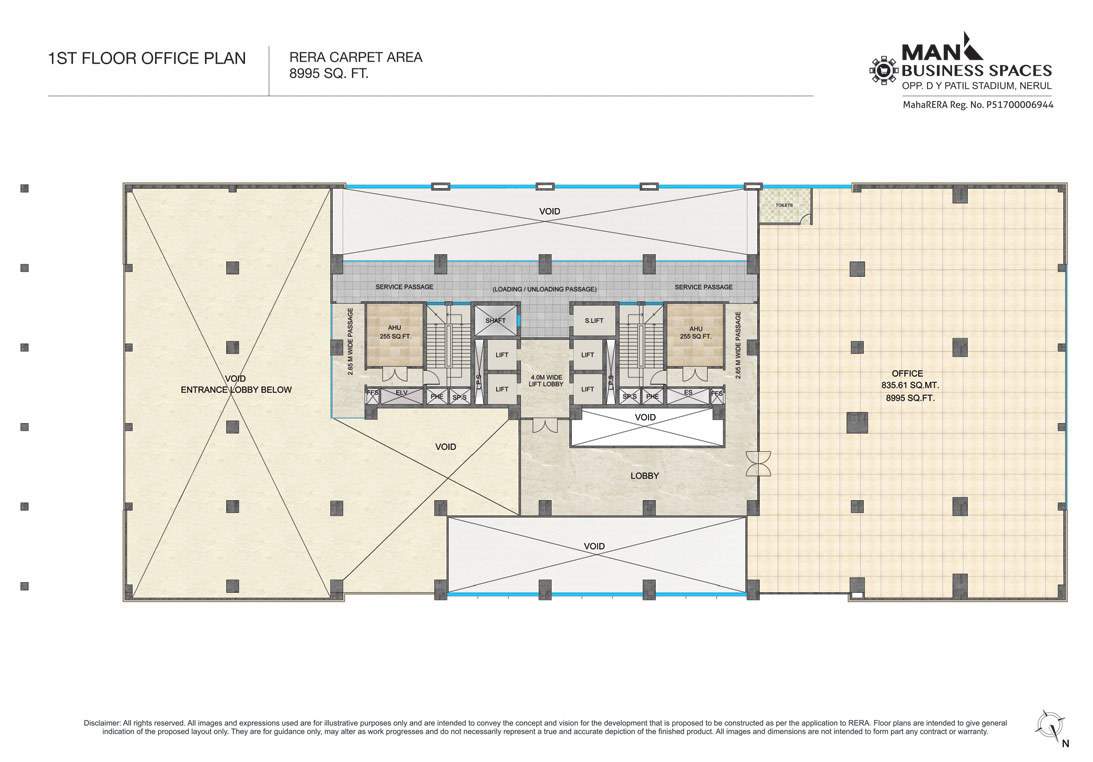  business spaces Man Business Spaces Cluster Plan for 1st Floor