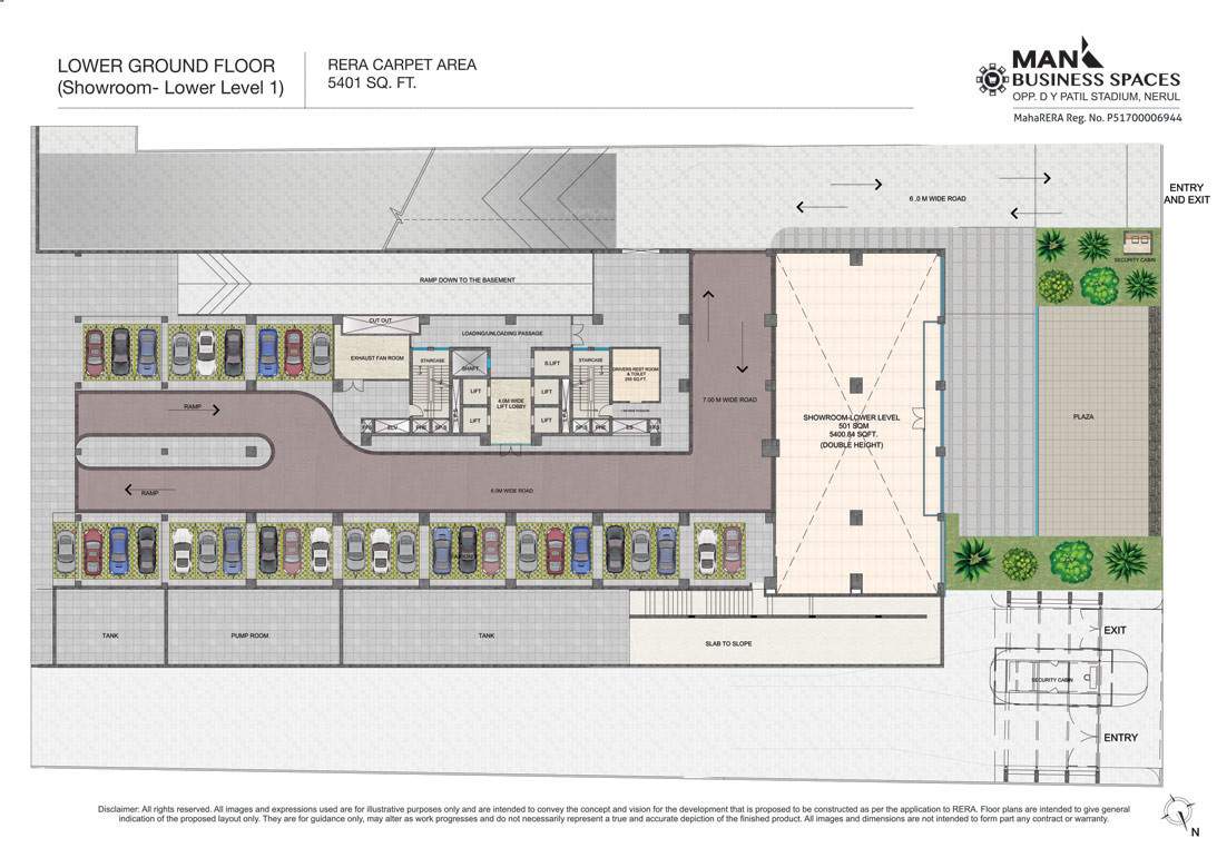  business spaces Man Business Spaces Cluster Plan for ground Floor