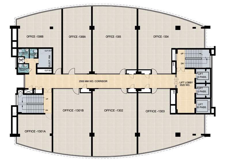  india trade tower India Trade Towe Cluster Plan For 13th Floor