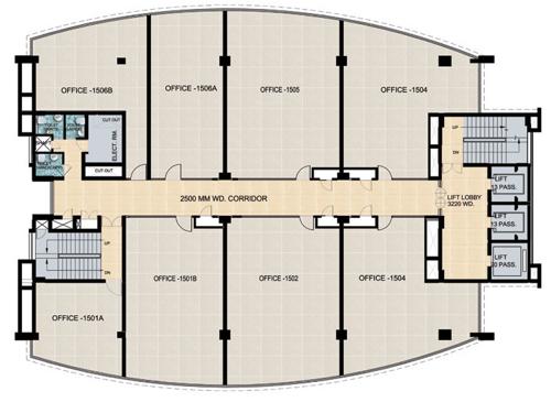  india-trade-tower India Trade Towe Cluster Plan For 15th Floor