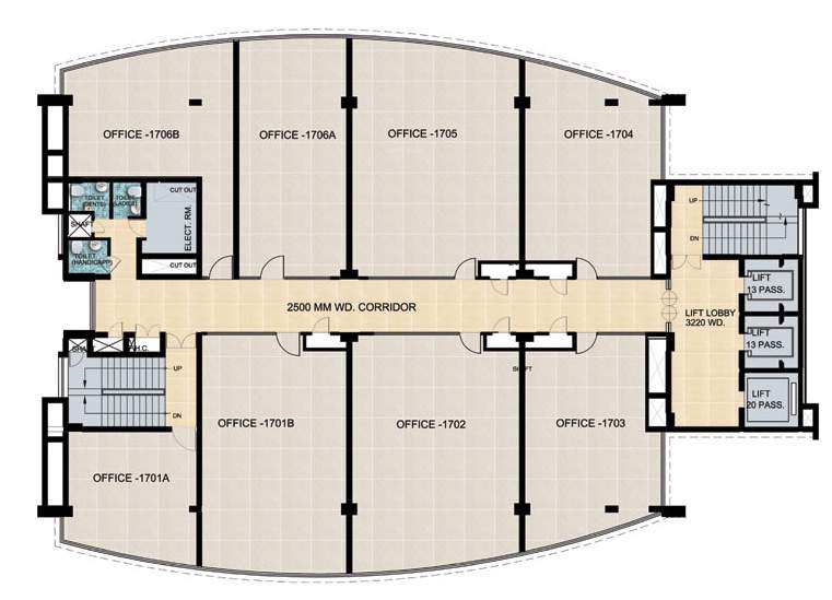  india trade tower India Trade Towe Cluster Plan For 17th Floor