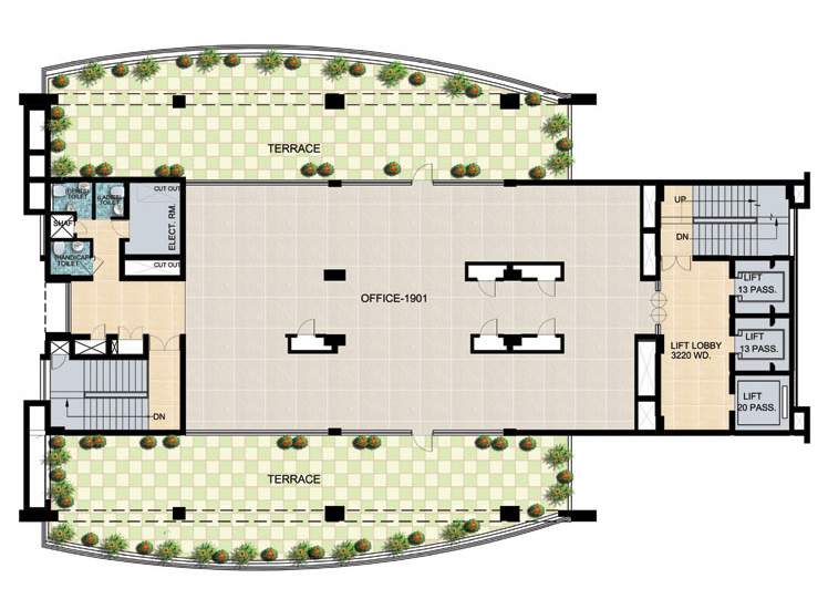  india trade tower India Trade Towe Cluster Plan For 19th Floor