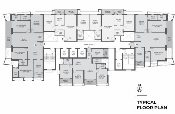  marvelle Platinum Marvelle Building 1+ 2 Typical Cluster Plan