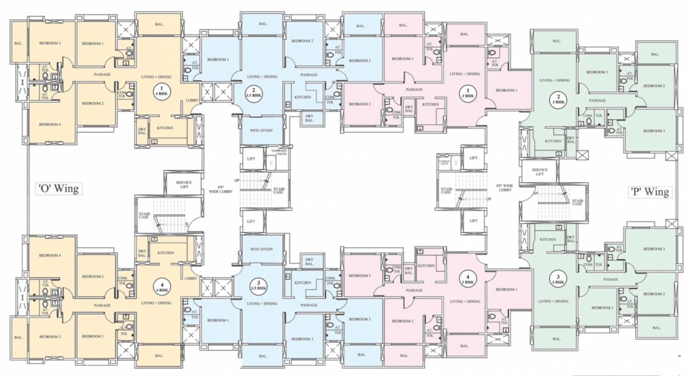 oak op Oak   OP Cluster Plan Typical Floor Plan