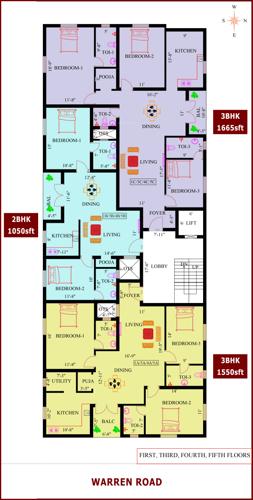  swarna-ganga Swarna Ganga Cluster Plan from 1st to 5th Floor
