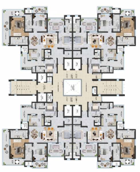 Tower A Cluster Plan For Typical Floor Plan marbella-royce Tower A Cluster Plan For Typical Floor Plan