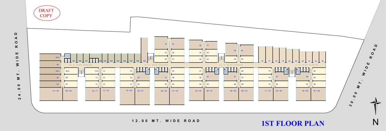  kuberji textile deck Kuberji Textile Deck Cluster Plan for 1st Floor