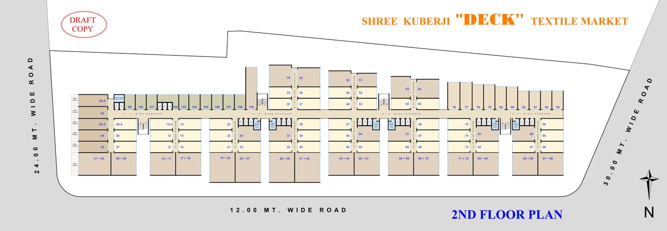  kuberji textile deck Kuberji Textile Deck Cluster Plan for 2nd Floor