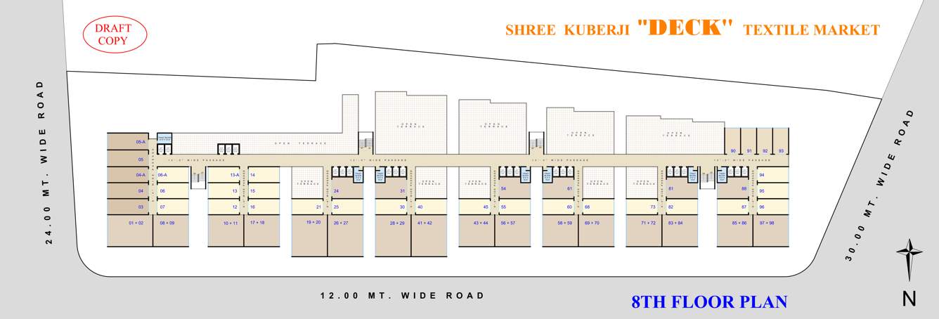  kuberji textile deck Kuberji Textile Deck Cluster Plan for 8th Floor
