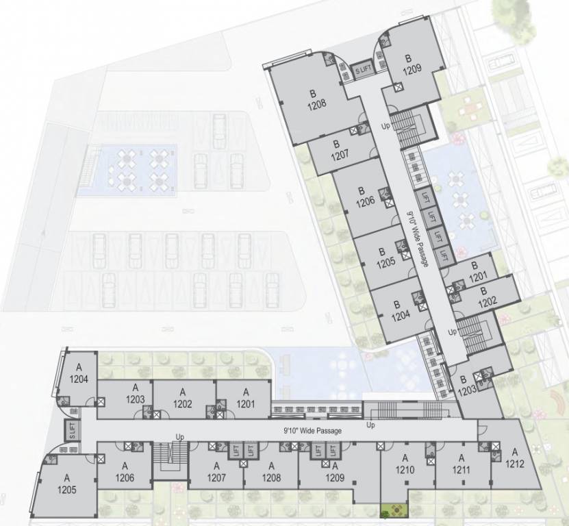  world trade tower Block A And B Cluster Plan For 12th Floor