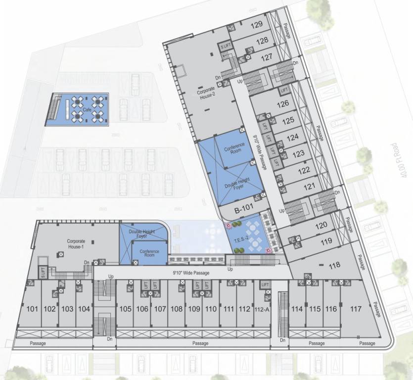 world trade tower Block A And B Cluster Plan For 1st Floor