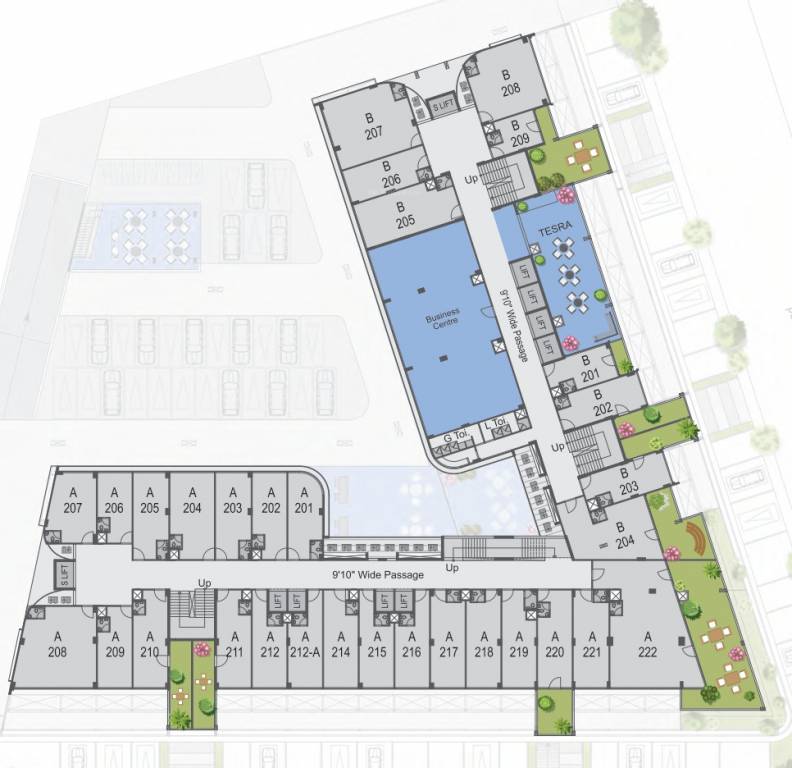  world trade tower Block A And B Cluster Plan For 2nd Floor