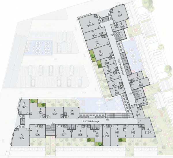  world-trade-tower Block A And B Cluster Plan For 9th Floor