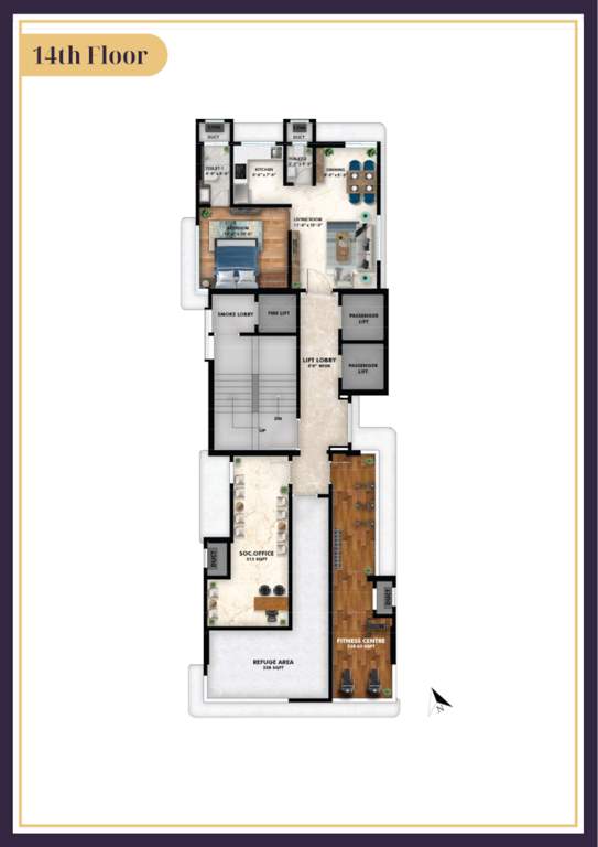  jai kamal Jai Kamal Cluster Plan for 14th Floor