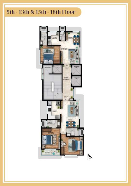  jai kamal Jai Kamal Cluster Plan from 9th to 18th Floor