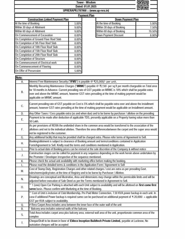 trinity Construction Linked Payment (CLP) Payment Plan