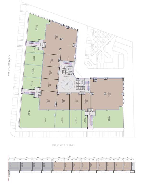  iconic shyamal Iconic Shyamal Cluster Plan For 4th Floor
