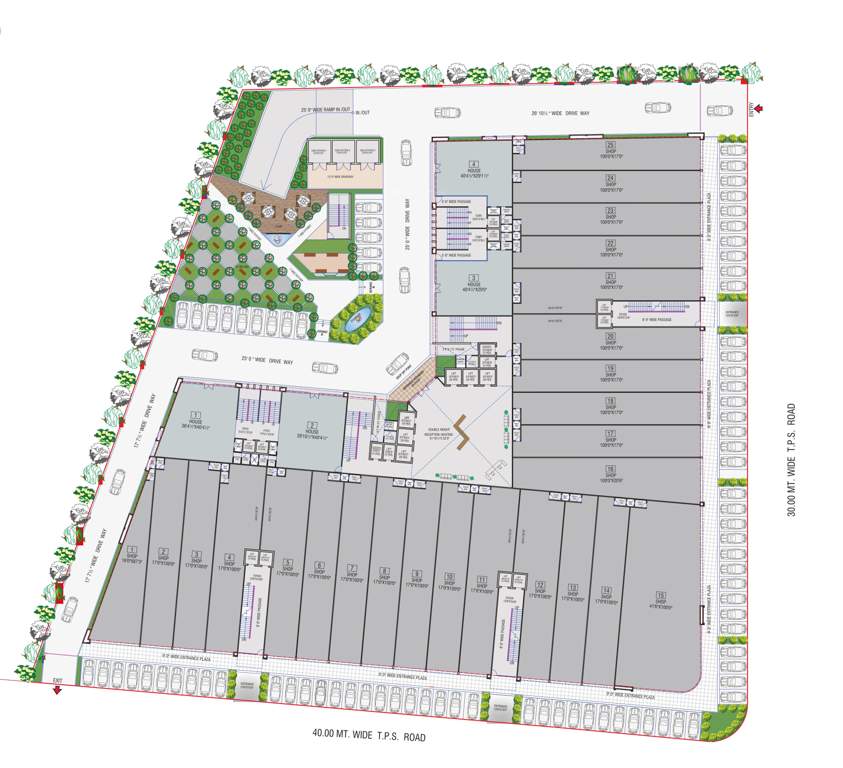  iconic shyamal Iconic Shyamal Cluster Plan For Ground Floor