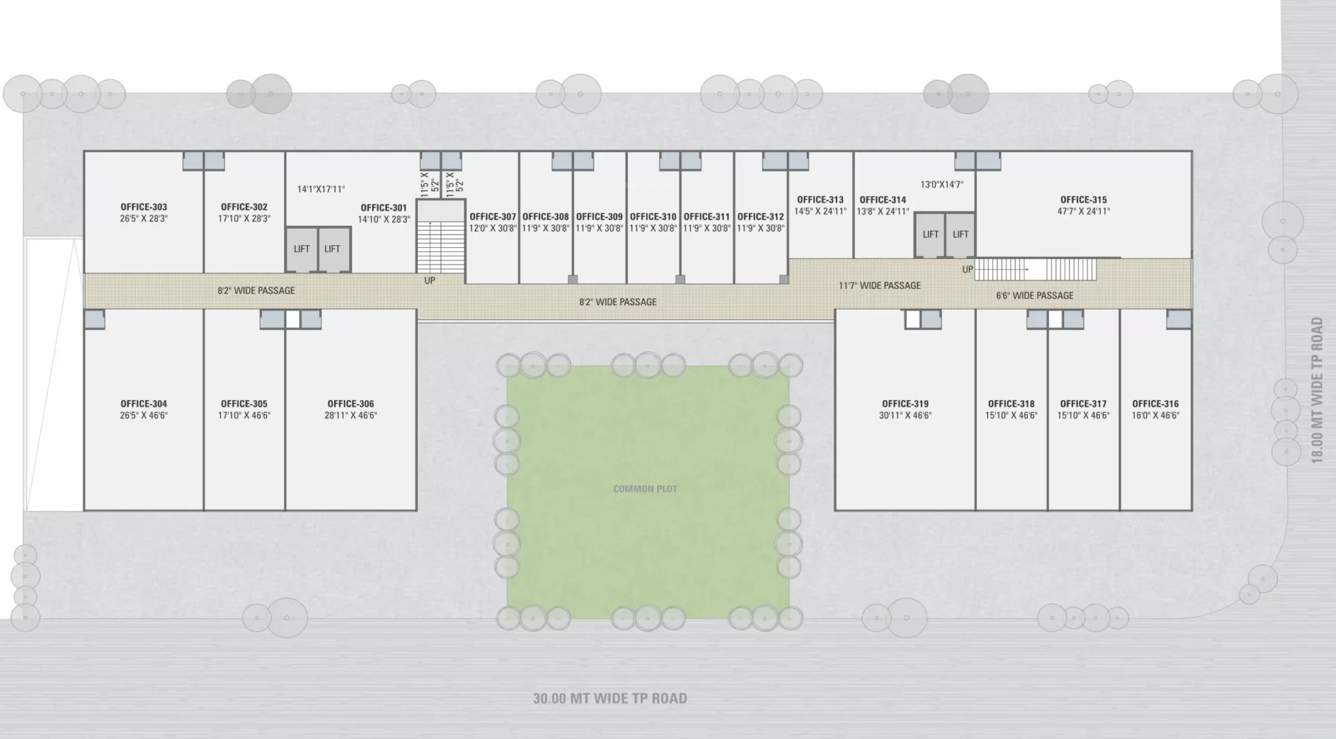  hilltown impressa Hilltown Impressa Cluster Plan For 3rd Floor