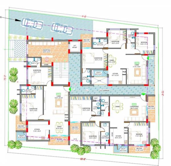  aum-shankara Aum Shankara Cluster Plan For Ground Floor