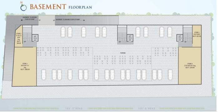 business center Business Center Basement Floor Cluster Plan