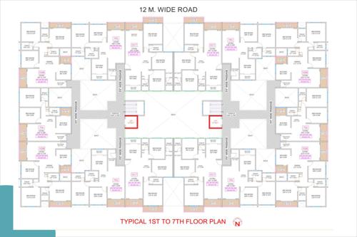  the-butterfly A & B Wing Cluster Plan from 1st to 7th Floor