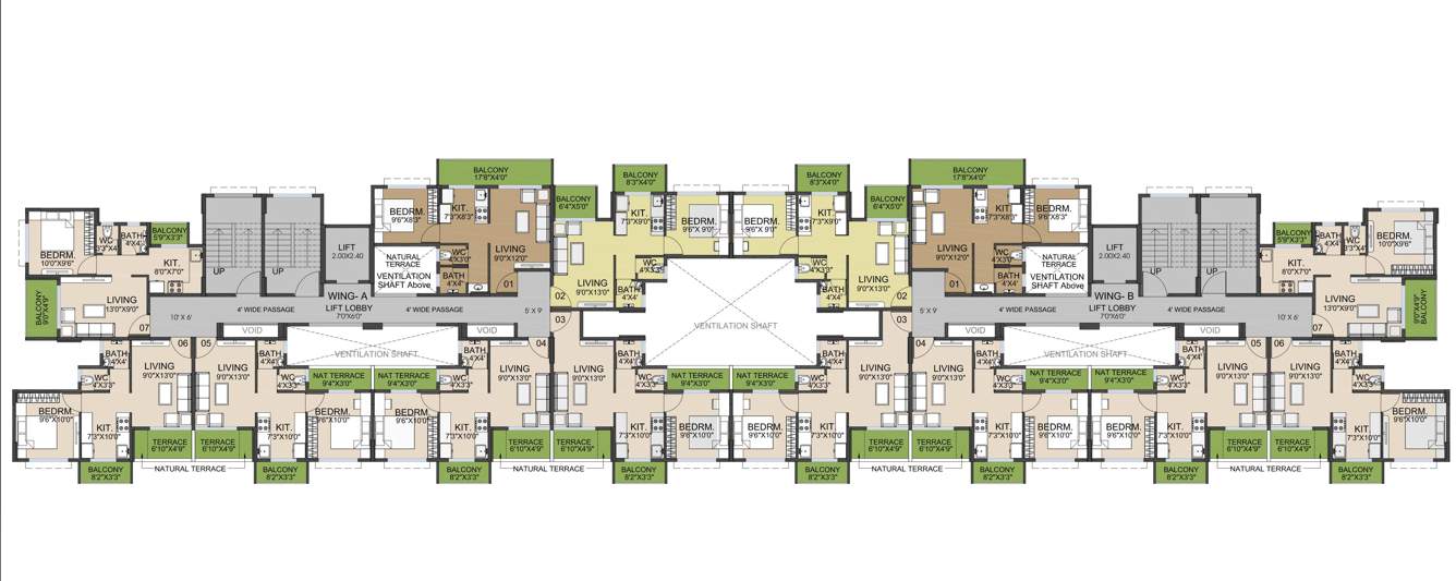  neelkamal Neelkamal Cluster Plan for 1st Floor