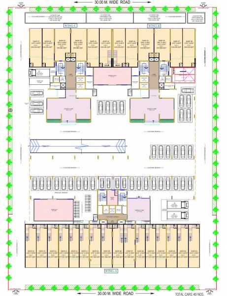  down-town-avenue Wing A Cluster Plan