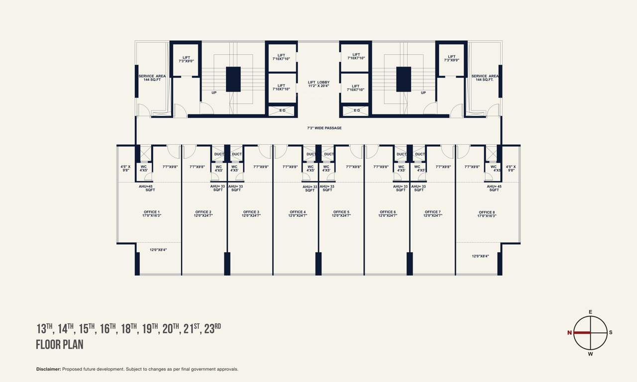  kamdhenu23 west Kamdhenu23 West Cluster Plan from 13th to 23th Floor