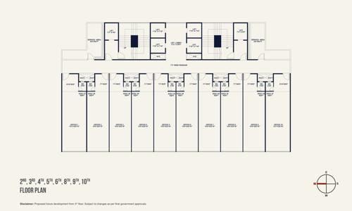  kamdhenu23-west Kamdhenu23 West Cluster Plan from 2nd to 10th Floor