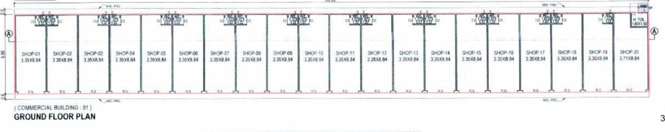 shivalik shops Building 1 Cluster Plan for ground Floor
