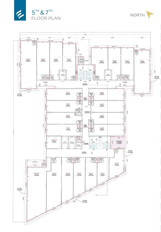 excellent business hub Excellent Business Hub Cluster Plan from 5th to 7th Floor