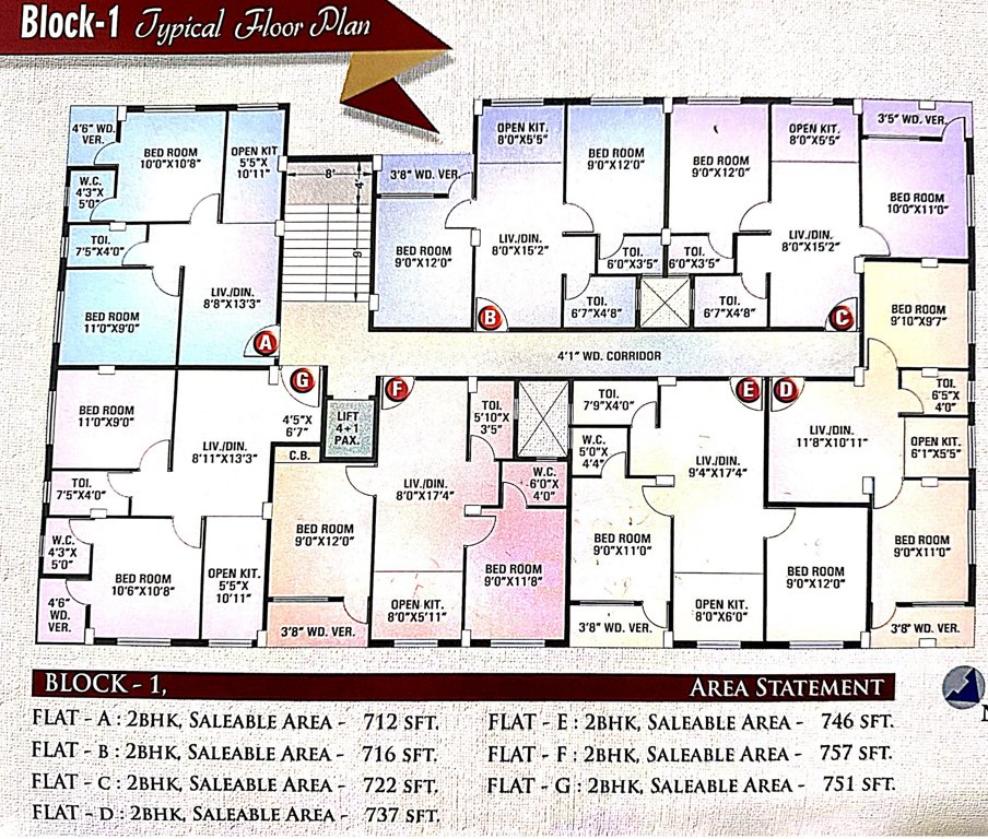  ramprasad abasan Block 1 Typical Cluster Plan