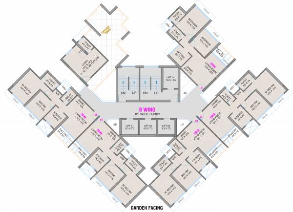  palm-president Wing B Cluster Plan for Refugee Floor