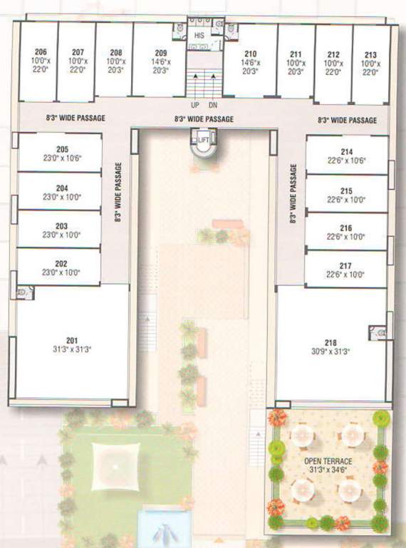  pramukh corporate Pramukh Corporate Cluster Plan For 2nd Floor