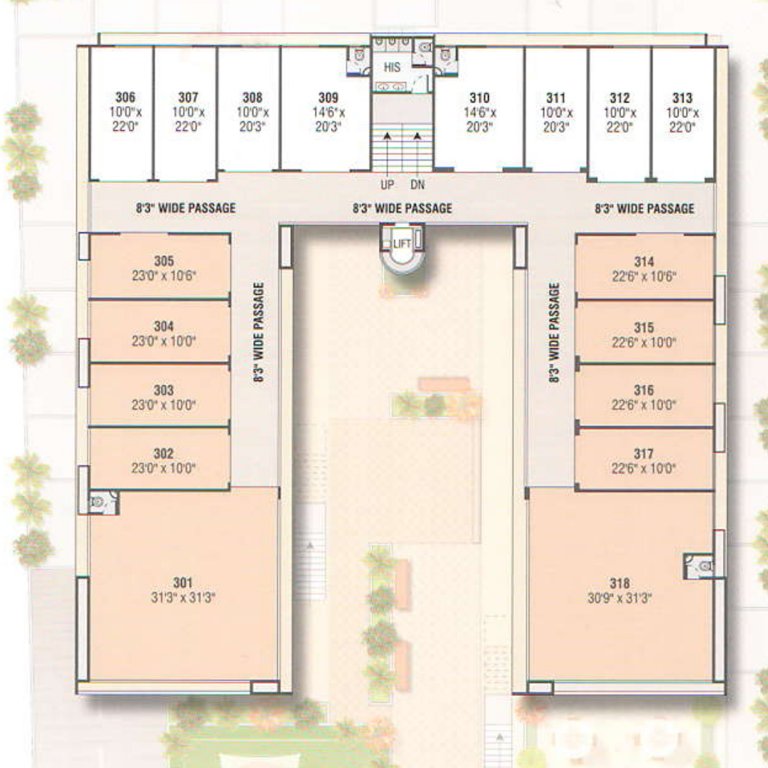  pramukh corporate Pramukh Corporate Cluster Plan For 3rd Floor