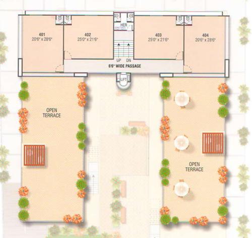  pramukh-corporate Pramukh Corporate Cluster Plan For 4th Floor