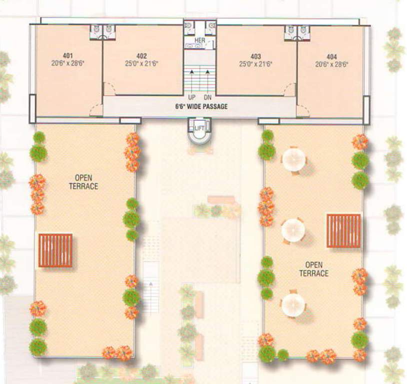  pramukh corporate Pramukh Corporate Cluster Plan For 4th Floor
