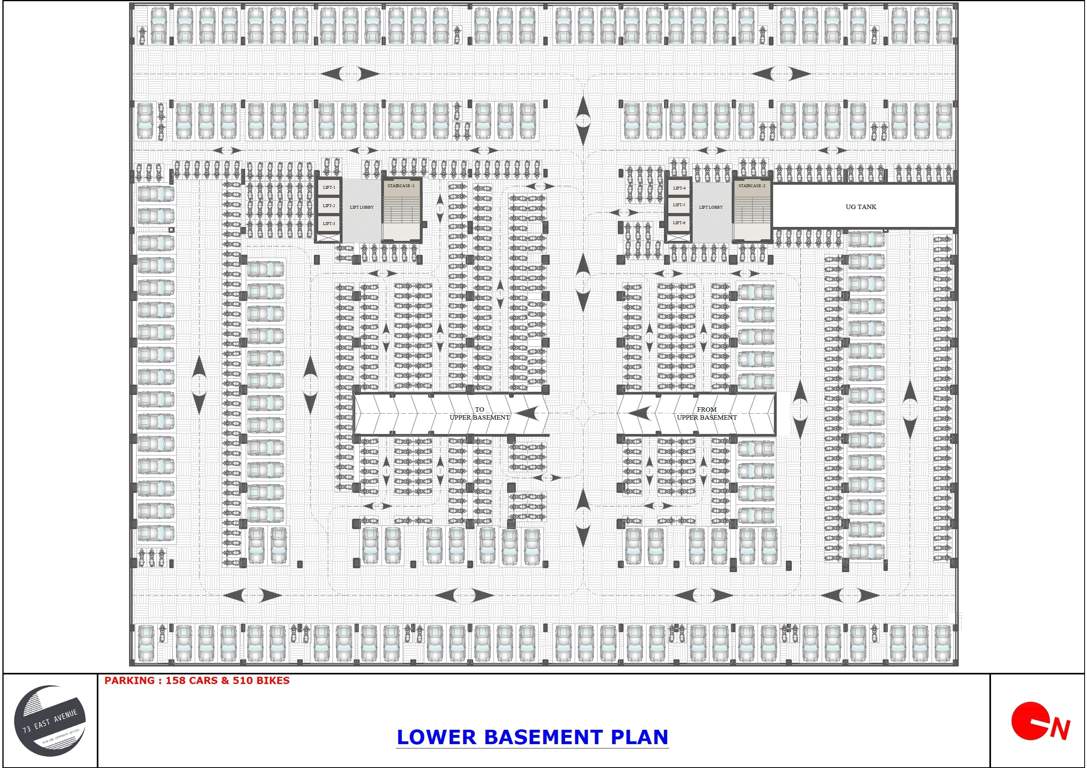  73 east avenue 73 East Avenue Cluster Plan for Lower Basement